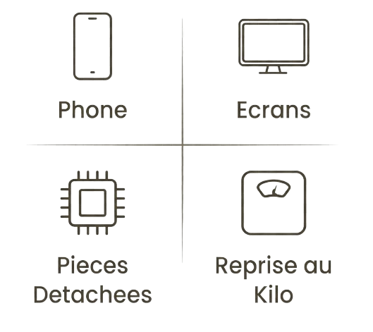 Phone, Ecrans, Pieces Detachees, Reprise au Kilo